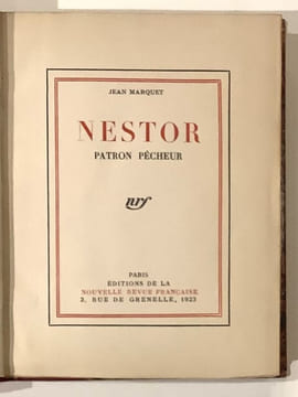 NESTOR , patron pécheur. MARQUET (Jean)