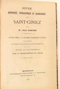 Notice historique, topographique et hagiologique sur Saint-Giniez.