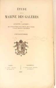Etude sur la marine des galères.