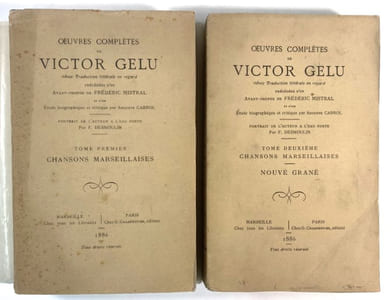 Oeuvres complètes, avec traduction littérale en regard précédées d'un avant-propos de Frédéric Mistral et d'une étude biographique et critique par Aug. Cabrol.