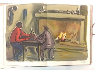 le Vieux de la Montagne. Huit lithographies à double page page d'Antoine Serra.