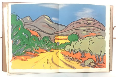 le Vieux de la Montagne. Huit lithographies à double page page d'Antoine Serra.. MAURON - SERRA (Marie)