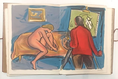 le Vieux de la Montagne. Huit lithographies à double page page d'Antoine Serra.. MAURON - SERRA (Marie)