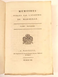 Mémoires publiés par l'Académie de Marseille.Tome dixième