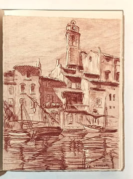 Sur les étangs de Marthe, entre Berre et Caronte. Texte manuscrit sur quatorze lithographies de Robert Le Veneur.. MAURRAS (Charles).