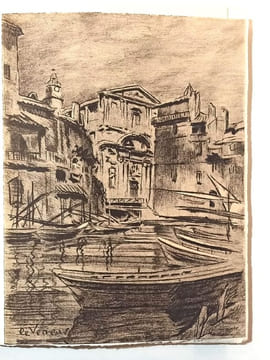 Sur les étangs de Marthe, entre Berre et Caronte. Texte manuscrit sur quatorze lithographies de Robert Le Veneur.. MAURRAS (Charles).