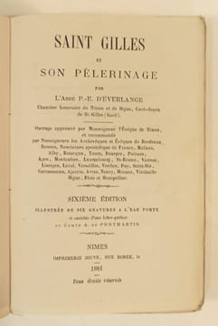 Saint Gilles et son pèlerinage.. D'EVERLANGE Abbé P. E.