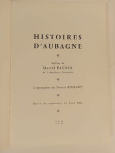 Histoires d'Aubagne. Préface de Marcel Pagnol.
