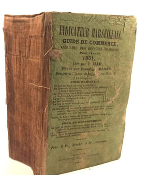 Indicateur marseillais, guide de commerce, annuaire des Bouches du Rhône pour l'annéev 1861.. GUIDE Marseille 1861 - BLANC 1861