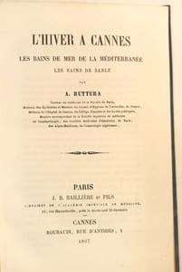 L'hiver à Cannes - les bains de mer de la Méditerranée - les bains de sable.