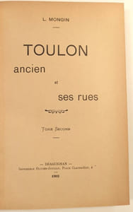 Toulon ancien et ses rues.