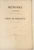 M&eacute;moire &agrave; l'Empereur sur une constitution g&eacute;n&eacute;rale des ports de Marseille.. AUZET V.