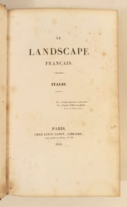 Le Landscape Français. Italie