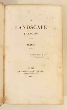 Le Landscape Français. Italie. JANET (Louis)