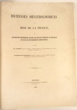 Richesses ornithologiques du midi de la France, ou description méthodique de tous les oiseaux observés en Provence et dans les départements ...