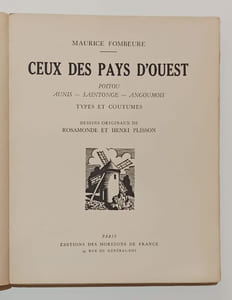 Ceux des pays d'Ouest. Poitou - Aunis - Saintonge - Angoumois.