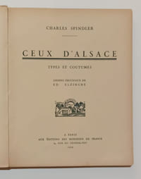 Ceux d'Alsace. Types et Coutumes.