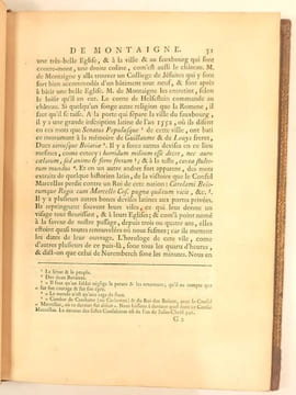 Journal du Voyage de Michel de Montaigne en Italie par la Suisse et l'Allemagne en 1580 & 1581. Notes par M. de Querlon.. MONTAIGNE Michel de.