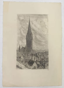 Caen. Suite de 10 eaux-fortes gravées par Raphaël Manchon. Commentées par R. N. Sauvage. Préface de Lucie Delarue-Mardrus.