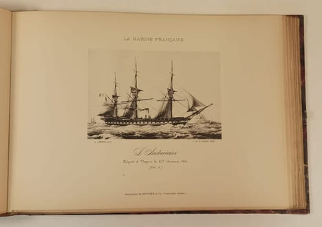 L'Œuvre de François Roux représentant les portraits des navires de la Marine française de 1792 à nos jours.. PARIS -Amiral. François ROUX