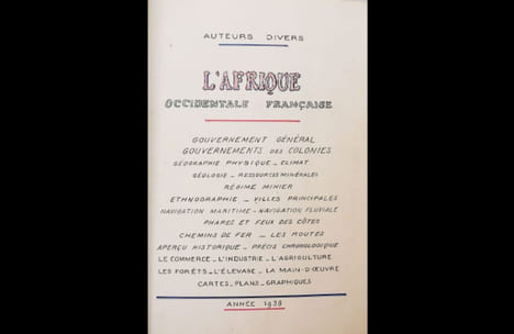 L'Afrique Occidentale Française.. MANUSCRIT - AFRIQUE OCCIDENTALE FRANCAISE