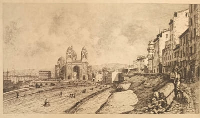 La Nouvelle cathédrale de Marseille. Eau-forte de Lucien Gautier.