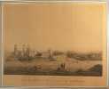Vue du port et de la ville de Marseille prise du côté du dauphin, illustration de Roux fils.. GRAVURE - MARSEILLE - Vue du port côté Dauphin 