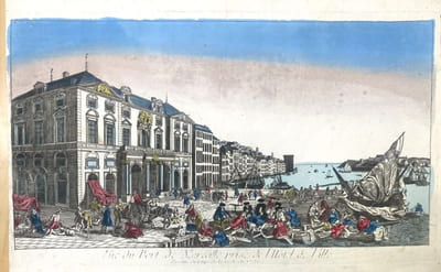 Vue de l'Hôtel de ville de Marseille du côté du Port.AU TEMPS DE LA PESTE