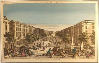 Vue du Cours de Marseille dessiné pendant la peste de 1720.