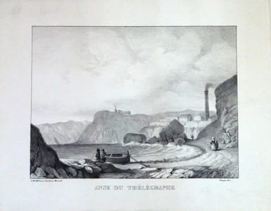 Anse du Télégraphe, gravure de MOLINIER et RAIBAUD.
