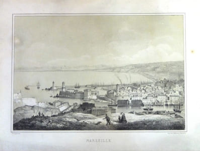 Marseille, lithographie de Romegas.