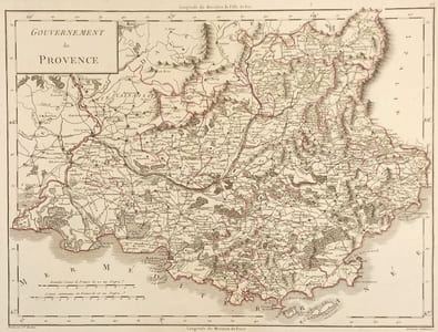Gouvernement de Provence, gravure de Tardieu.