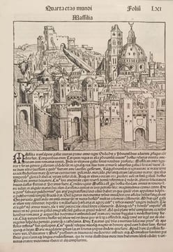 Massilia (1493). Schoedel. GRAVURE - MARSEILLE - Première vue connue