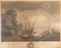 2e vue de Marseille (vue de la Joliette, anse de l'Ourse) par Aliamet, dédié à Monsieur l'abbé de Grimaldi, chambre fontaine et vicaire général de ...