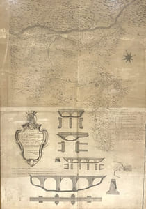 Carte du cours du canal de Provence dédiée à monsieur d'Albert… d'après Floquet.