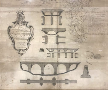 Carte du cours du canal de Provence dédiée à monsieur d'Albert… d'après Floquet.