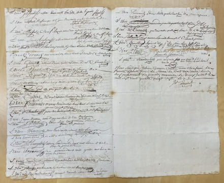 (Contrat d'assurance maritime marseillais). CONNAISSEMENT XVIII° MARSEILLE