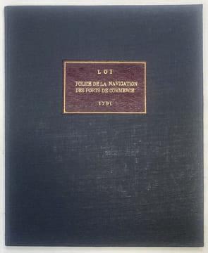 Loi relative à la police de la Navigation, & des Ports de Commerce. Donnée à Paris le 13 août 1791.. DU PORT M. L. F.)
