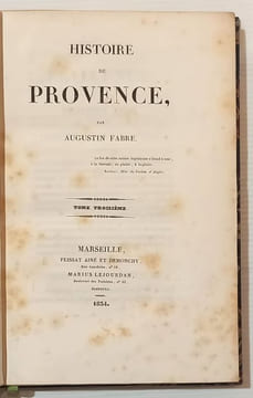 Histoire de Provence.. FABRE Augustin.