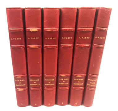 Les rues de Marseille. (5 vol.). - Notice historique sur les anciennes rues de Marseille démolies en 1862 pour la création de la rue Impériale. (1 ...