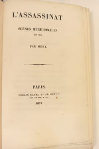 L'assassinat. Scènes méridionales de 1815.