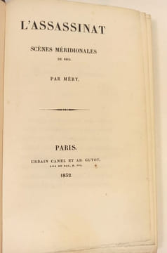 L'assassinat. Scènes méridionales de 1815.. MERY (Joseph).