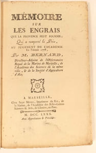 Mémoire sur les engrais que la Provence peut fournir; qui a remporté le prix au jugement de l'Académie en l'année 1778.