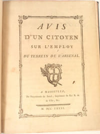 Avis d'un citoyen sur l'employ du terrein de l'Arsenal.