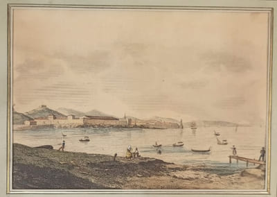 Le Lazaret à Marseille, gravure d'Alphonse Nègre.