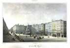 Vue de la Place Royale, lithographie de Sorrieu.. GRAVURE - MARSEILLE - La Place Royale - Sorrieu