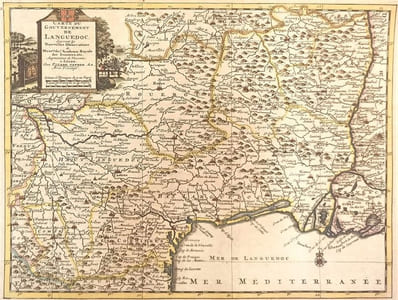 Carte du gouvernement de Languedoc suivant les nouvelles observations de Messieurs de l'Académie Royale des Sciences, etc. .