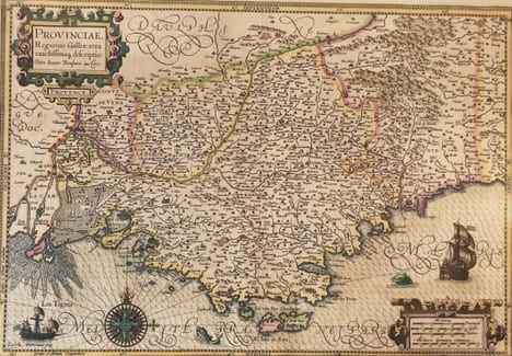 Provinciae, Regionis Galliae, vera exactiffimaq descriptio…. CARTE - PROVENCE - BOMPARD