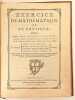 Exercice de Mathématique et de Physique dédié à Méssire Jean-François Le Maistre, Chevalier, Seigneur de Beaumont …. Maire et à Messieurs les Echevins ...