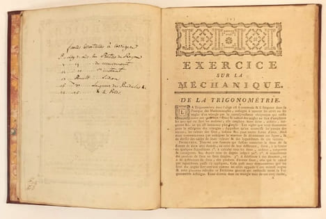 Exercice sur la Mécanique dédié à Messieurs les Echevin (sic) et Députés de la Chambre du Commerce.. MARSEILLE - EXERCICE SUR LA MECANIQUE